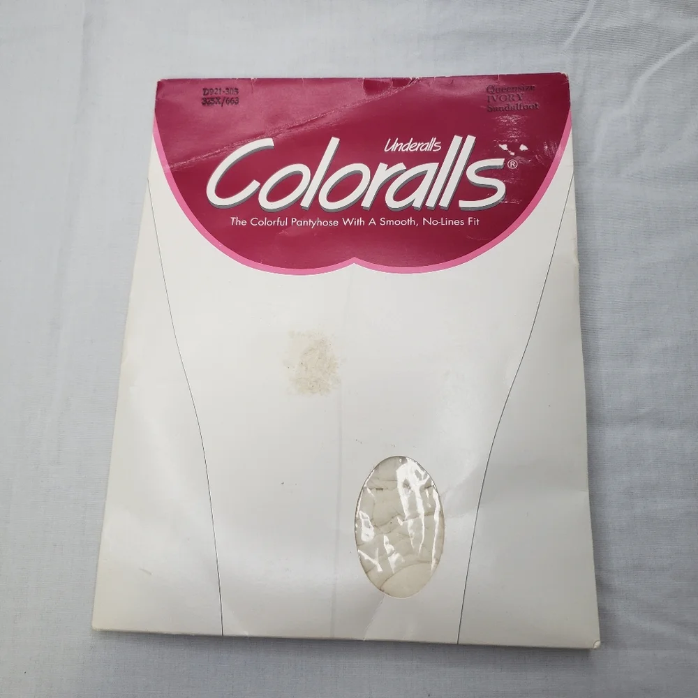 Underalls Coloralls Ivory Pantyhose Size Queen
